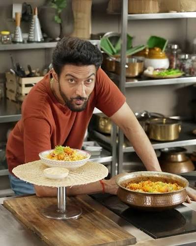 Ranveer Brar portrait illustrating Come Into My Kitchen